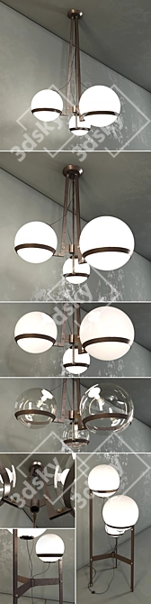 Arketipo Bubble Bobble Floor & Pendant Lamp 3D model image 2