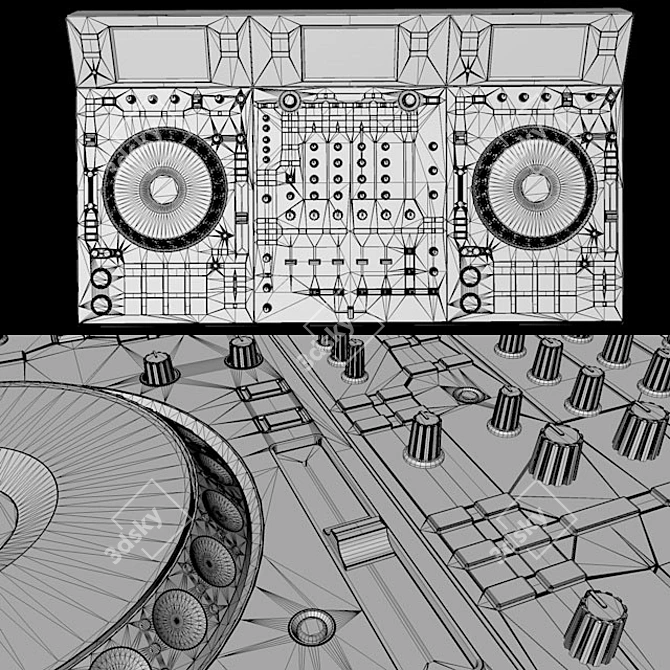  Cutting-Edge Pioneer DDJ-RZX DJ Controller 3D model image 3