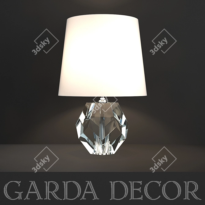 Crystal Desk Lamp: Elegant Illumination 3D model image 1