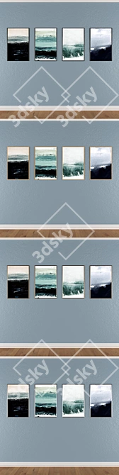 Versatile 4-Piece Wall Art Set 3D model image 3