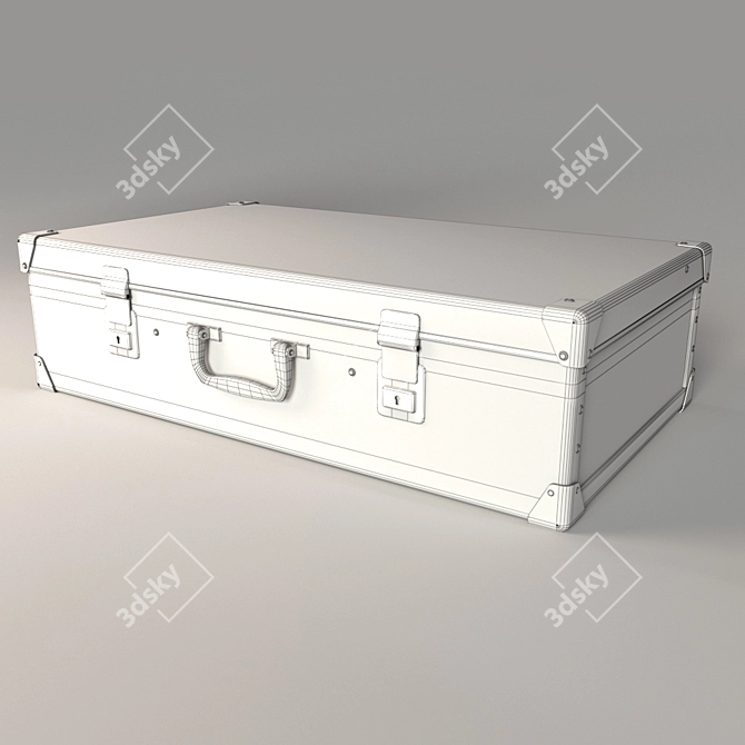 Vintage USSR-Look Suitcase 3D model image 3