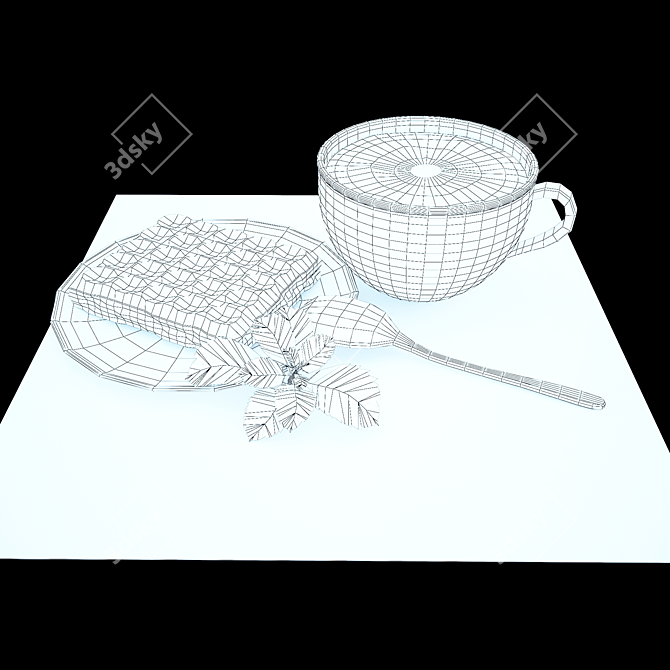 Kitchen Delight: Coffee & Dessert Deco Set 3D model image 3