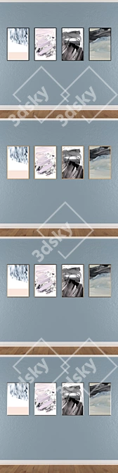 Elegant Wall Art Set - No. 599 3D model image 3