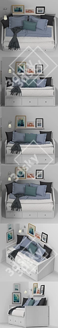 Elegant Hemnes Bed: Stylish and Versatile 3D model image 2