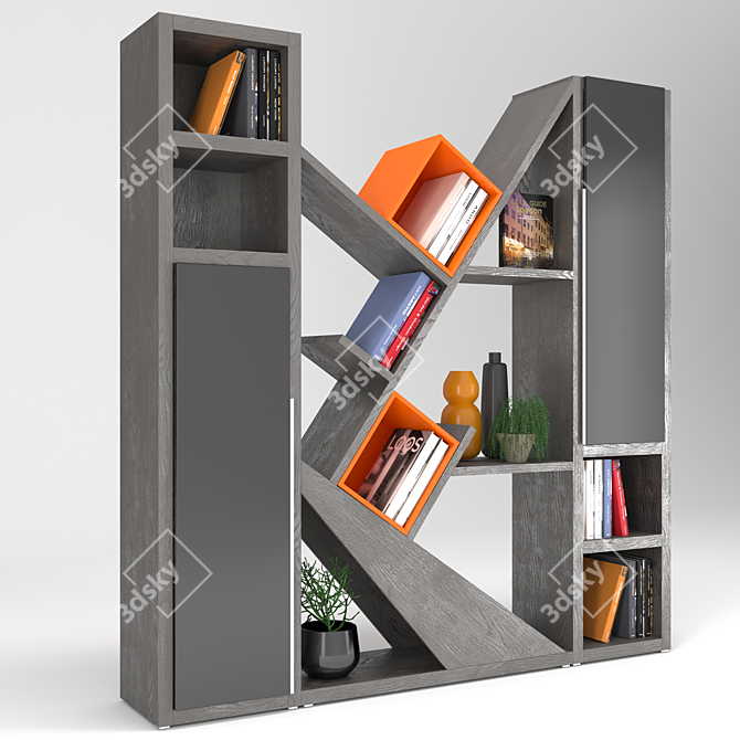 Gautier Bookcase: Stylish and Spacious 3D model image 2