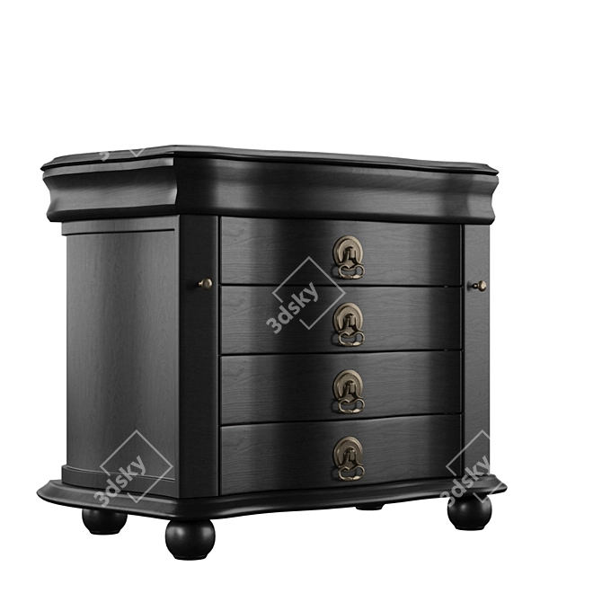 Elegant Jewelry Console, 800mm 3D model image 3