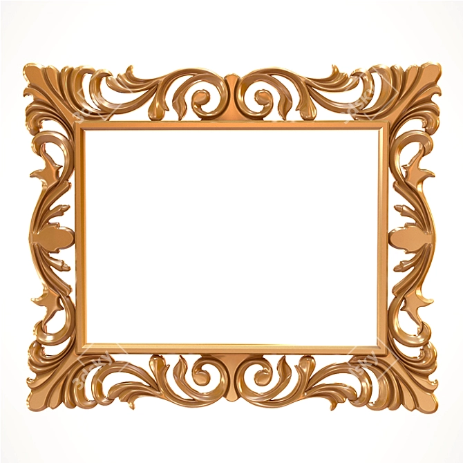 Minimalist Metal Mirror Frame 3D model image 1