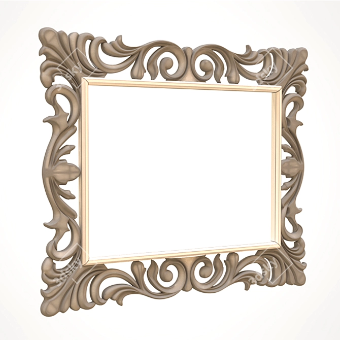 Minimalist Metal Mirror Frame 3D model image 3