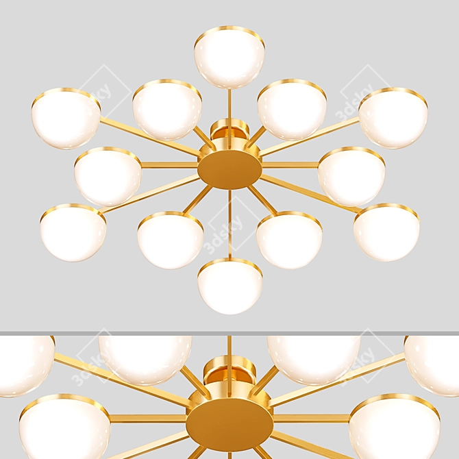 Minimalist Lima Chandelier 3D model image 1