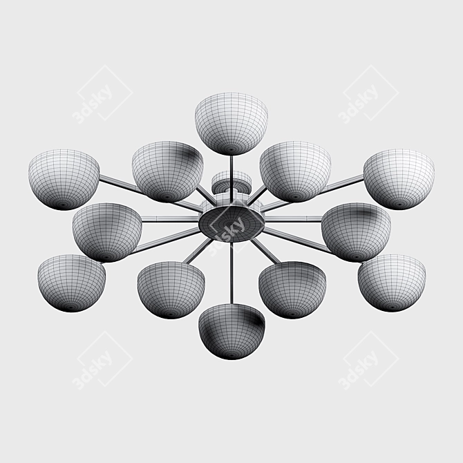 Minimalist Lima Chandelier 3D model image 2