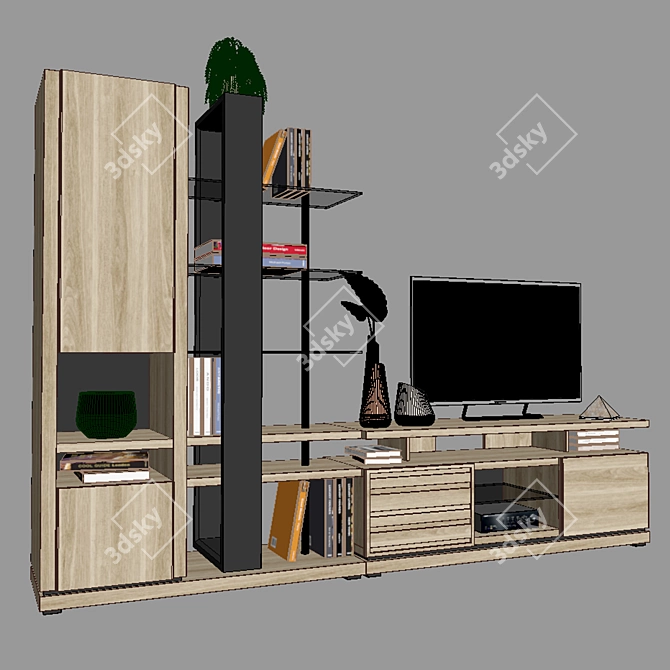 "Gautier" TV Cabinet: Stylish and Spacious 3D model image 3