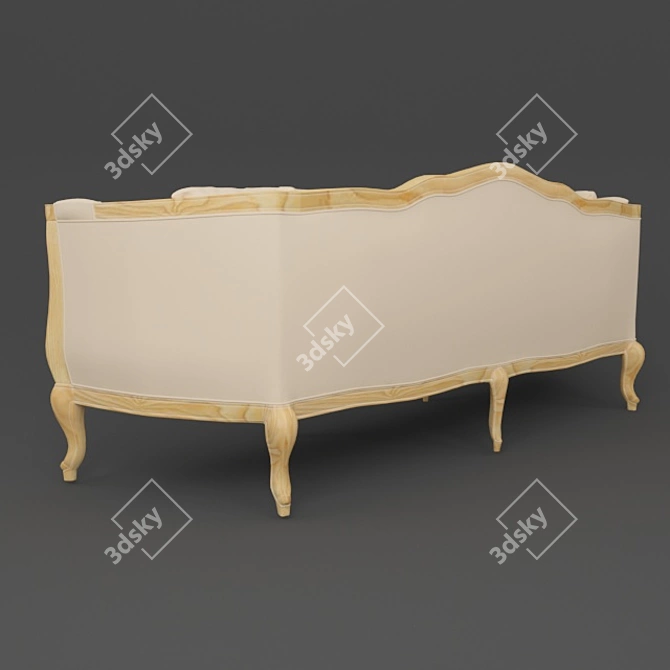 Modern Velvet Sofa 3D model image 3