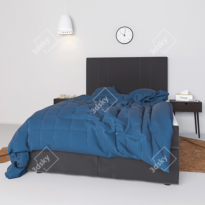 Elegante Jusk Continental Bed Bundle 3D model image 2