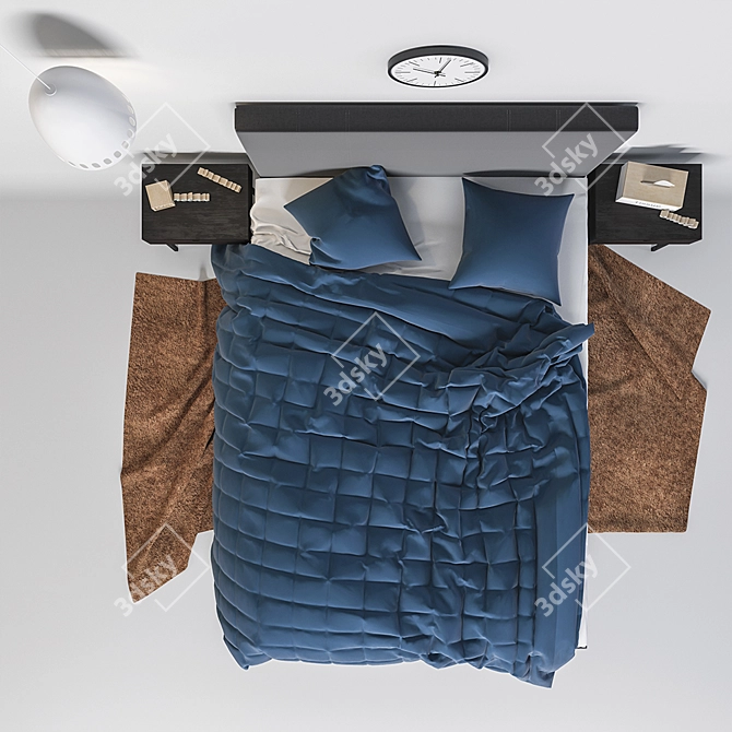 Elegante Jusk Continental Bed Bundle 3D model image 3