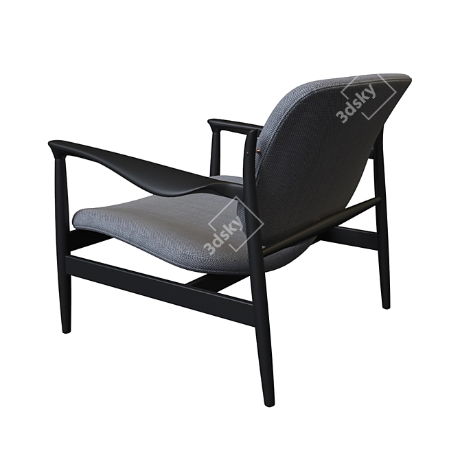 Modern Scandinavian Armchair: Timeless Design 3D model image 2