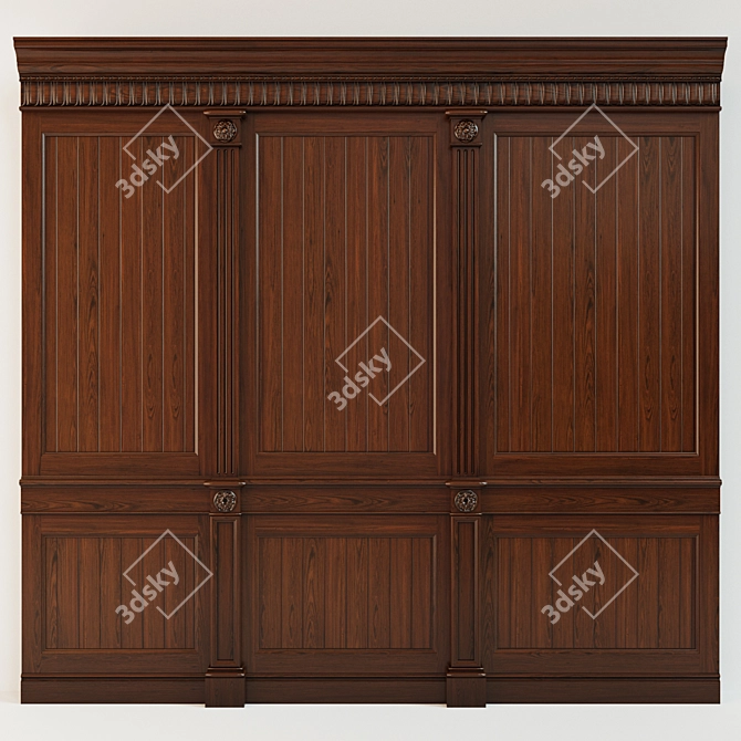 Classic Wood Panels: Panel Set 3D model image 1