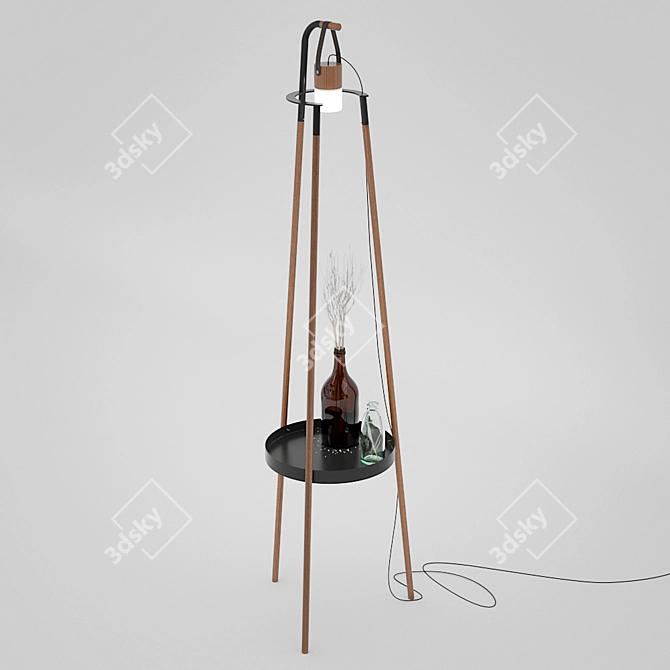 Modern Sleek Floor Lamp 3D model image 1