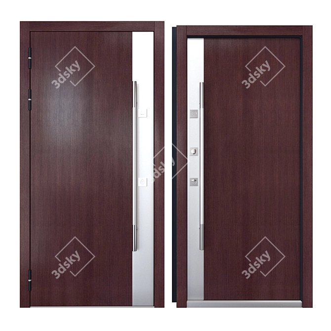 Stainless Steel Entrance Door: Inox S-3 3D model image 3