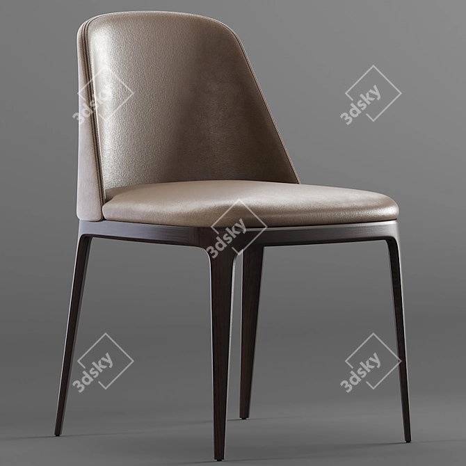 Poliform Grace Leather Chair - Timeless Elegance for Your Space 3D model image 1