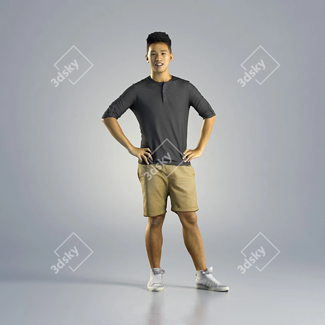 Jake Casual Standing 3D Model 3D model image 1