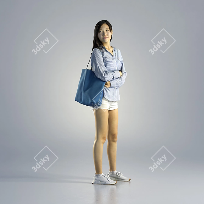 Jess Casual Standing 3D Model 3D model image 1