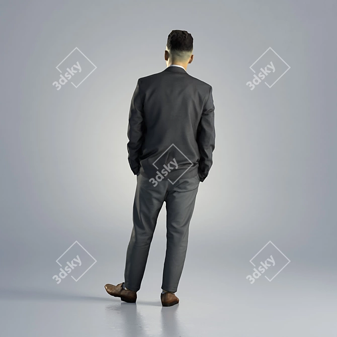 Man Kevin Business Standing 3D Model 3D model image 2