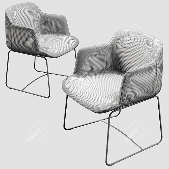 Quinti Comfort Deep Armchair 3D model image 3