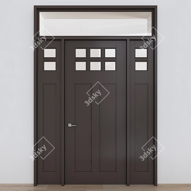 Elegant Front Entry Door 3D model image 1