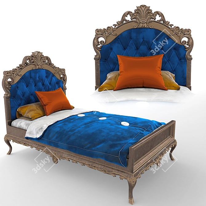 Elegant Venedik Bed: Stylish and Luxurious 3D model image 1