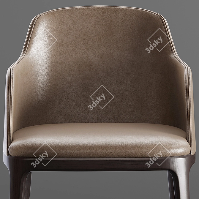  Poliform Grace Leather Chair 3D model image 2