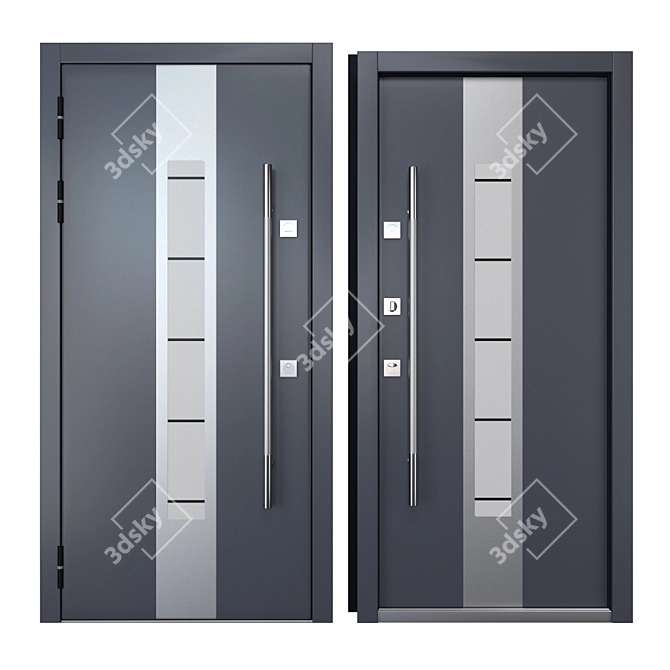 Inox S-7 Entrance Door: Your Perfect Frame 3D model image 3