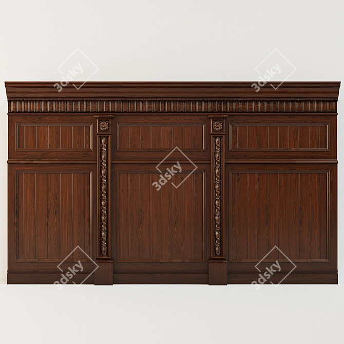 Classic Wood Panel Set 3D model image 1