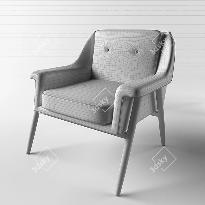 Elegant Edinburg Chair 3D model image 3