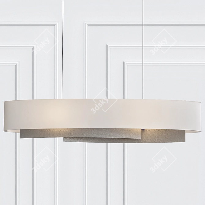 Oceanus Linear Pendant: Timeless Elegance 3D model image 1