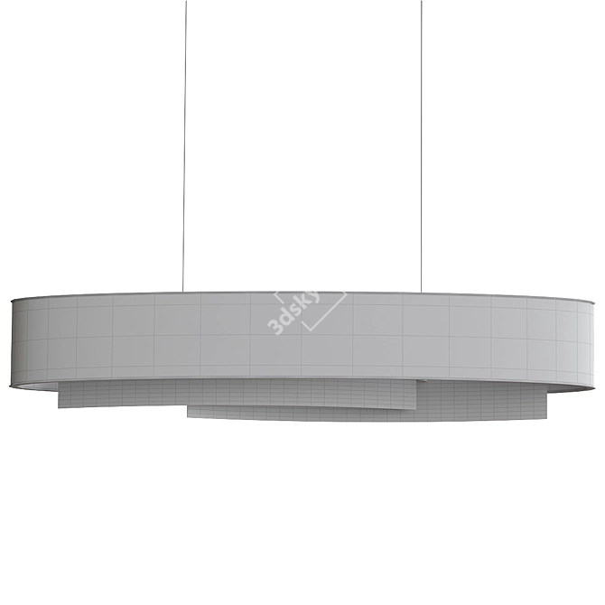 Oceanus Linear Pendant: Timeless Elegance 3D model image 2