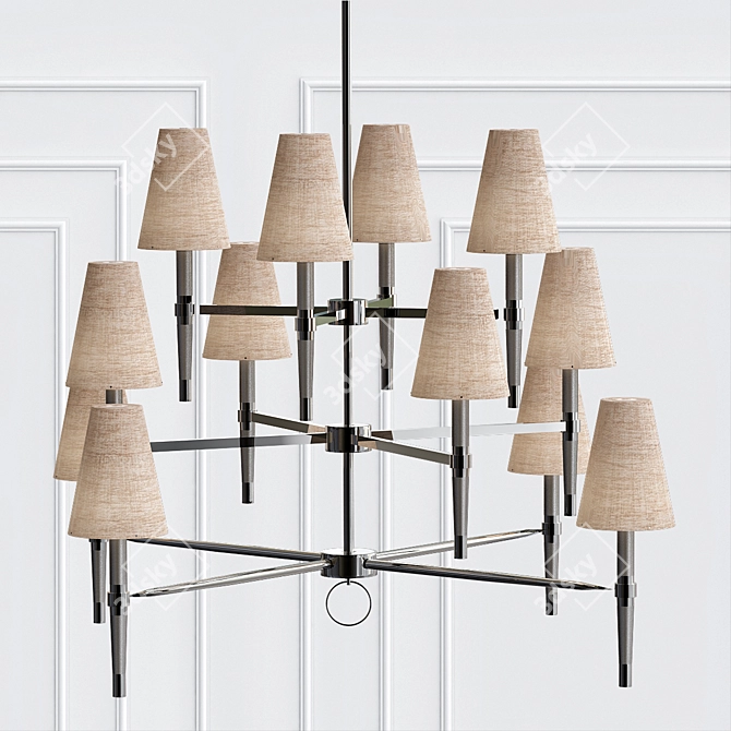 Luxury Ventana Chandelier 3D model image 2