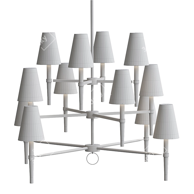 Luxury Ventana Chandelier 3D model image 3