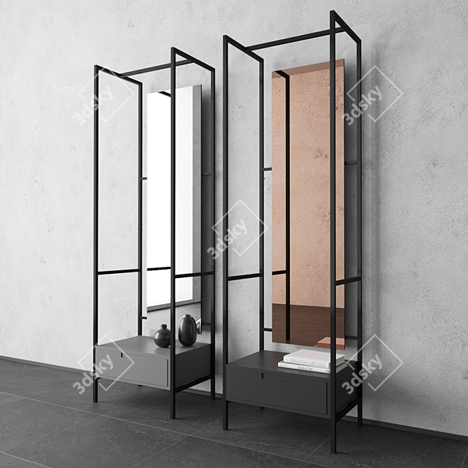 Sleek Reflection: Rowena Full Length Mirror 3D model image 1