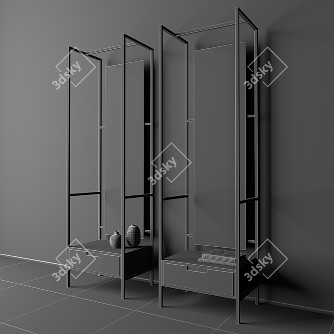 Sleek Reflection: Rowena Full Length Mirror 3D model image 2