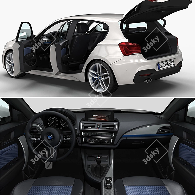 Highly Detailed BMW 1 Series 3D Model 3D model image 2