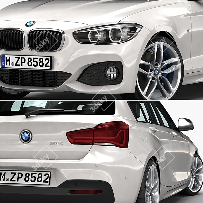 Highly Detailed BMW 1 Series 3D Model 3D model image 3