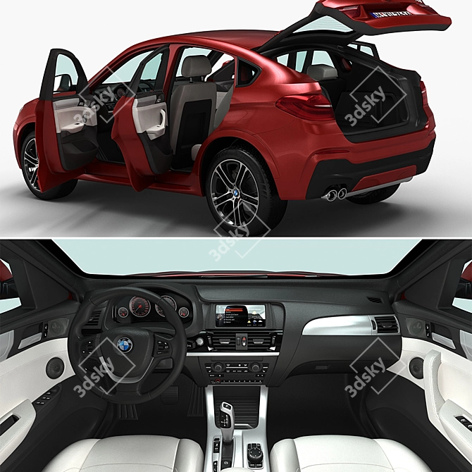 High-quality BMW X4 3D Model with Detailed Interior 3D model image 2