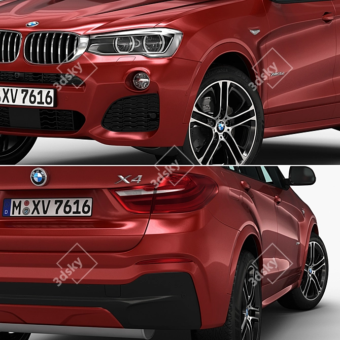 High-quality BMW X4 3D Model with Detailed Interior 3D model image 3