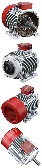 Smooth Electric Motor 3D model image 2