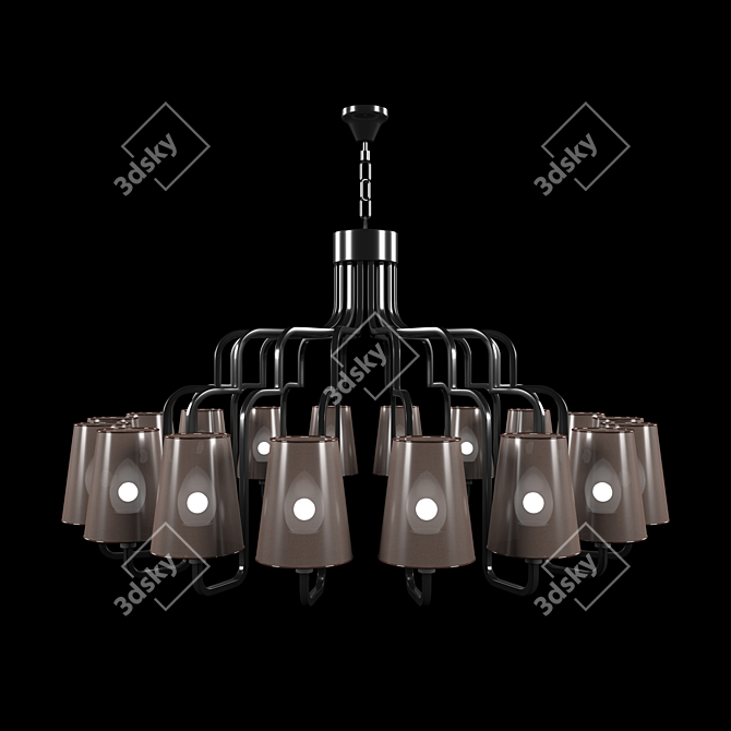 Ricersata Elegant Crystal Chandelier 3D model image 1