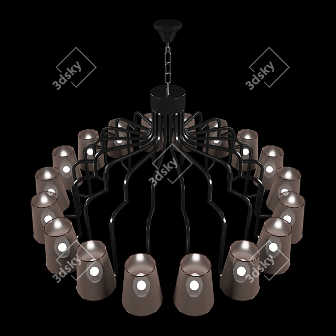 Ricersata Elegant Crystal Chandelier 3D model image 2