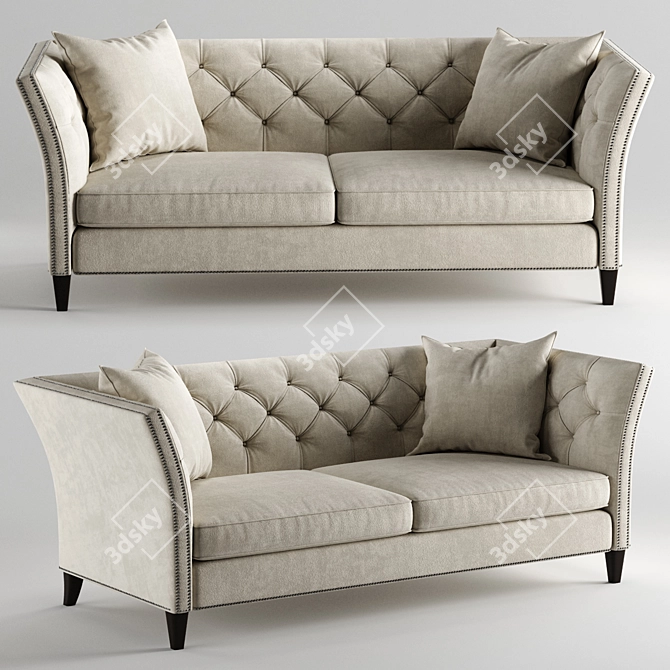 Classic Elegance: Shelton Sofa 3D model image 1