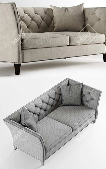 Classic Elegance: Shelton Sofa 3D model image 3