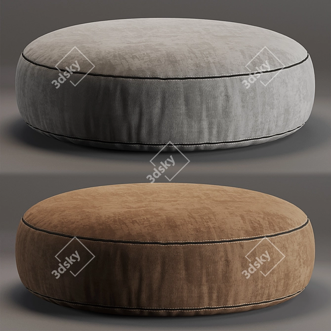 Elegant Elise Pouf: Modern Design & Superior Comfort 3D model image 1