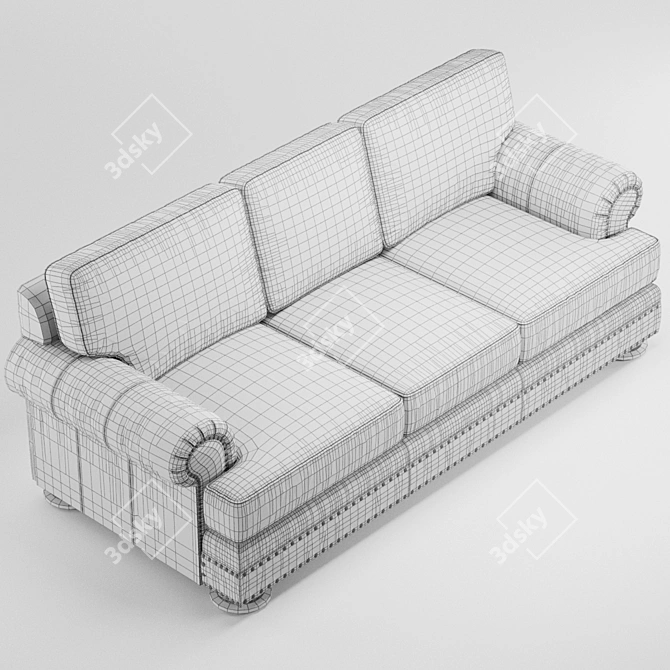 Foster Sofa: Classic Elegance & Comfort 3D model image 3